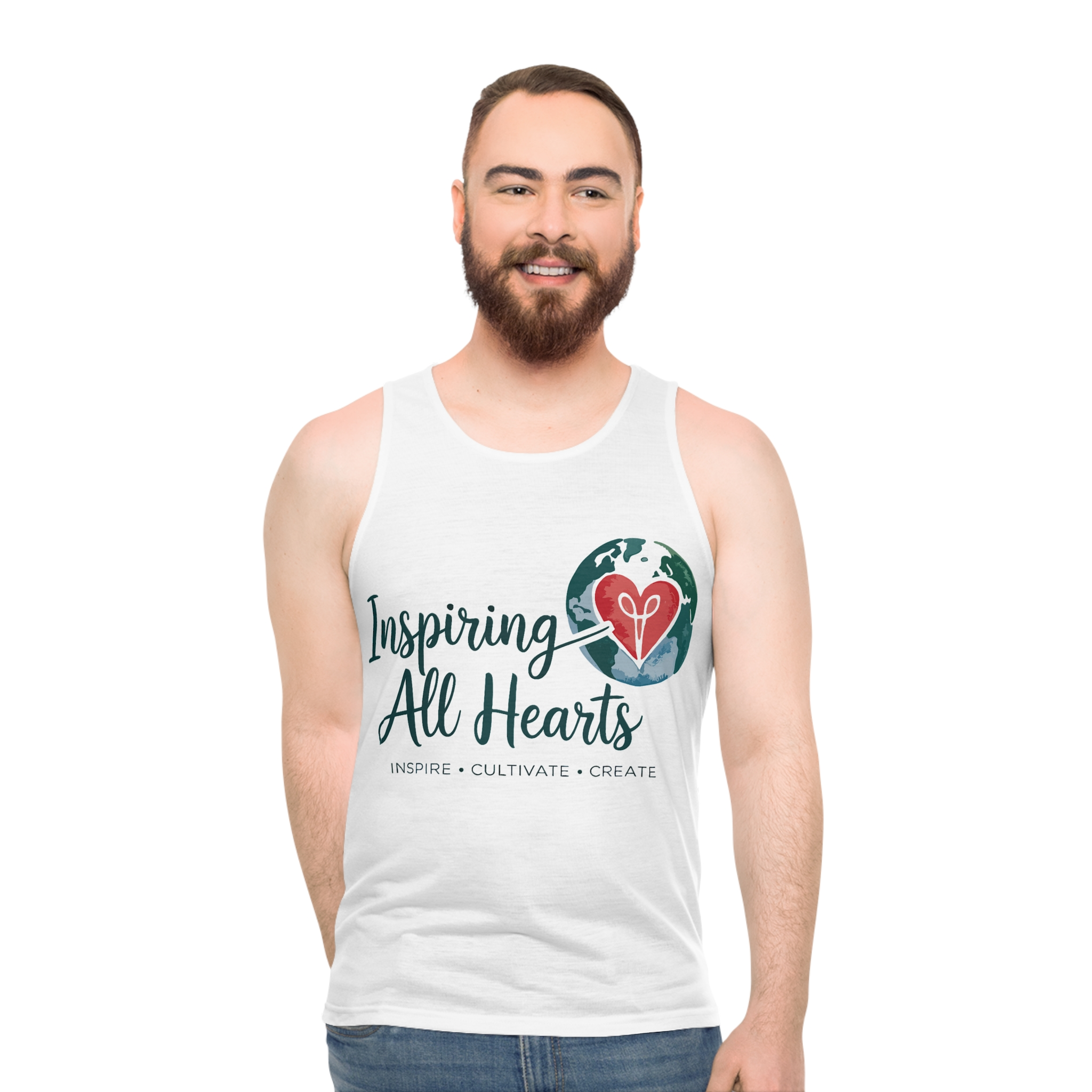 Inspiring All Hearts: Unisex Ideal Racerback Tank - Image 3