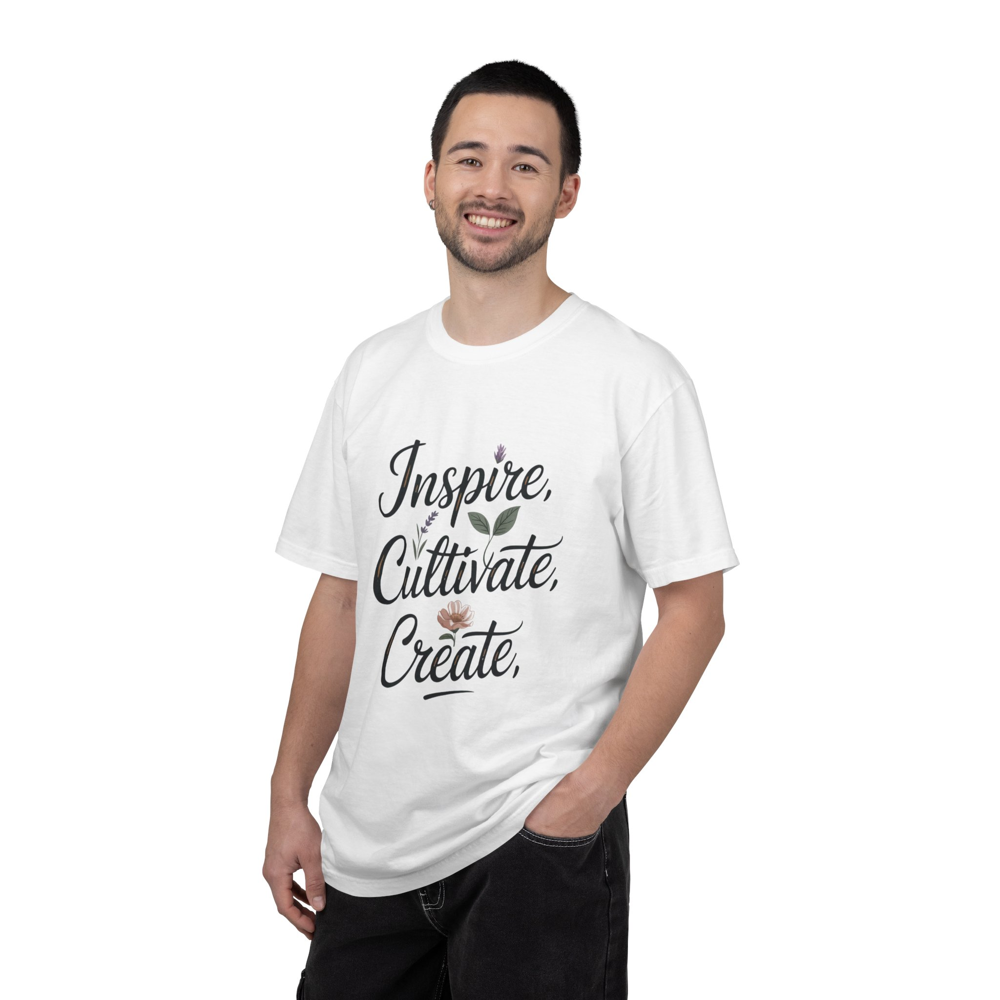 Inspire Cultivate Create : Unisex Garment-Dyed T-shirt - Image 4