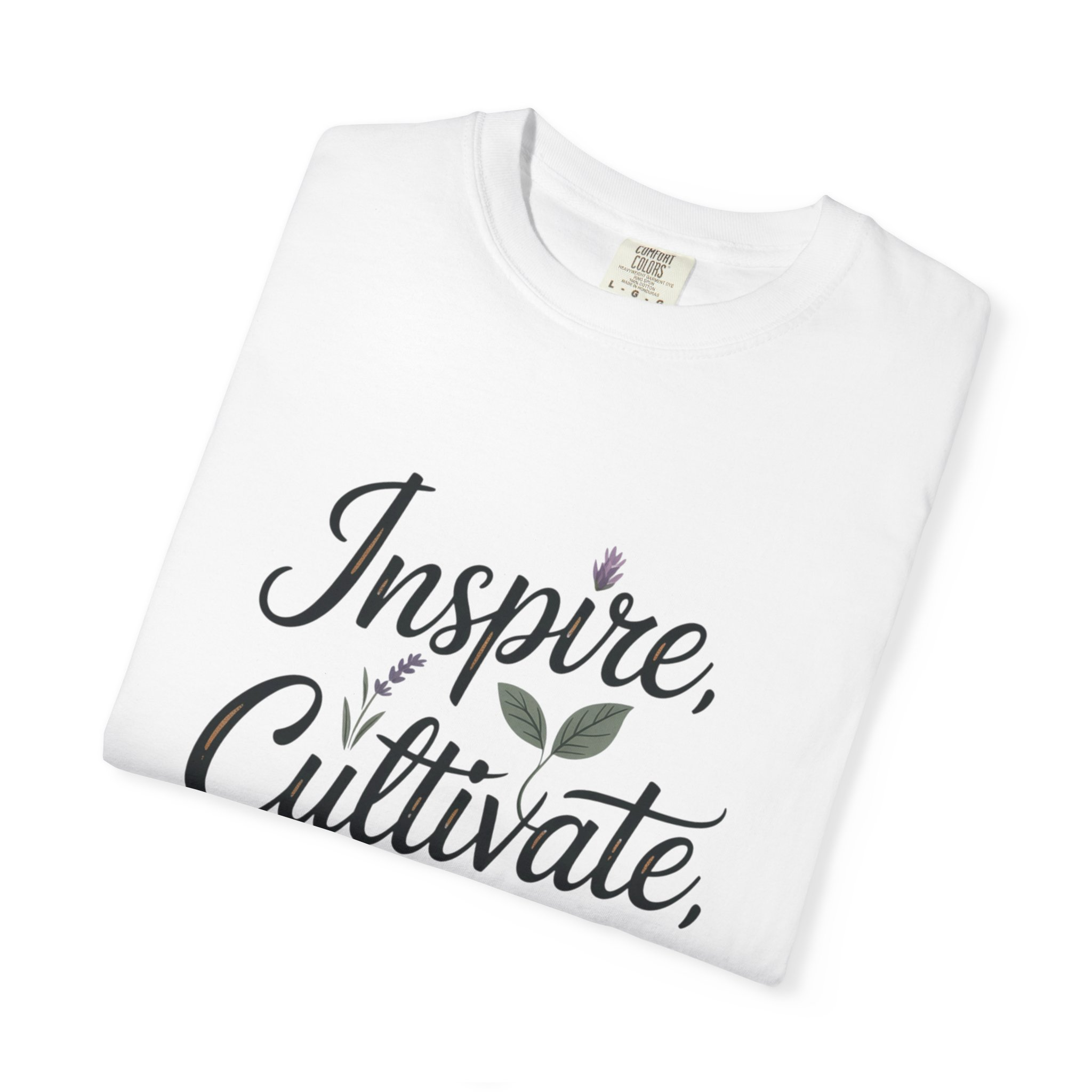 Inspire Cultivate Create : Unisex Garment-Dyed T-shirt - Image 3